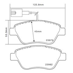 Pastiglie freno anteriori BREMBO HP 2000 per Fiat 500, Fiat Grande Punto