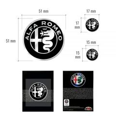 SET DI ADESIVI ALFA ROMEO PER MANOPOLE GIULIA E STELVIO