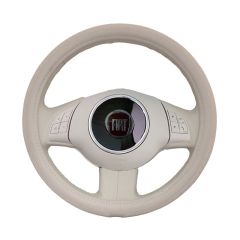 Coprivolante in cotone / simil pelle beige OTTIMA QUALITA'