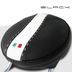 Coppia di fodere per poggiatesta posteriori Fiat 500 in pelle - smoking nero