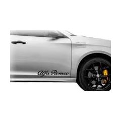 Adesivi scritta Alfa Romeo prespaziati lunghi 25 cm