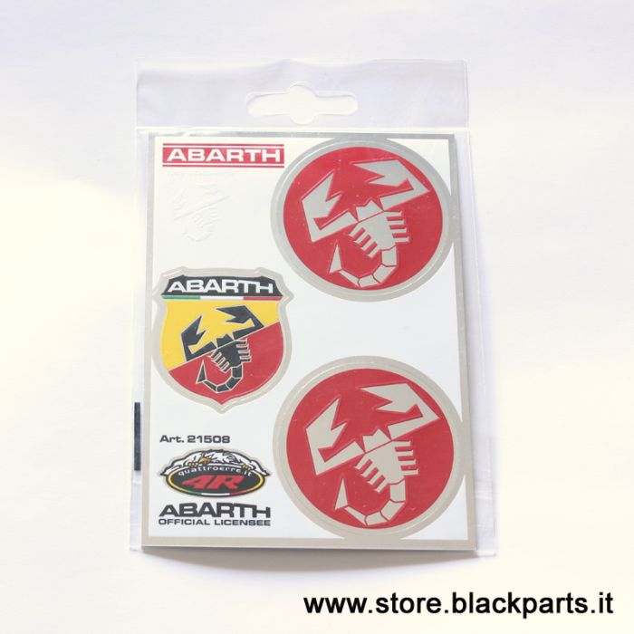 Set 3 adesivi Logo Abarth