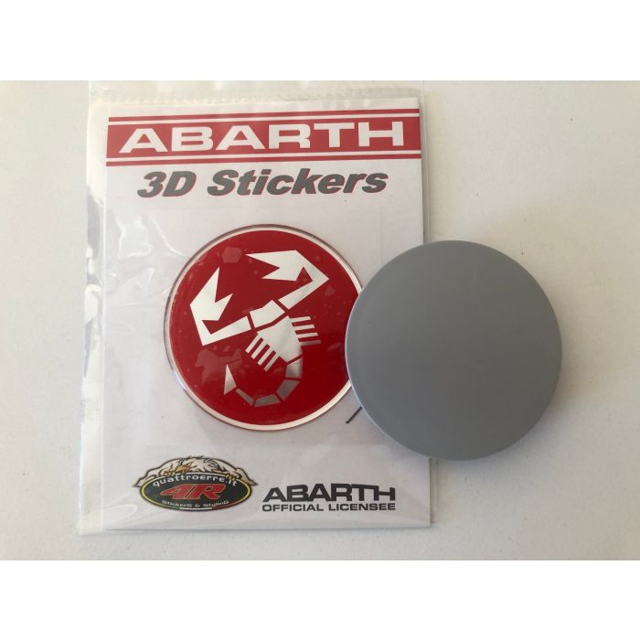 4 Tappi Coprimozzo ABARTH FIAT 500 595 695 SS GRANDE PUNTO Cerchi in Lega 50mm e